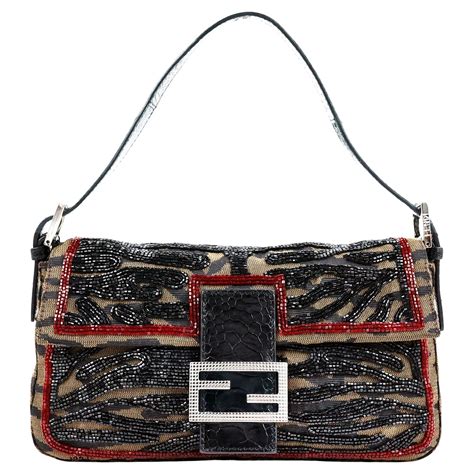 fendi beaded baguette for sale|fendi baguette real.